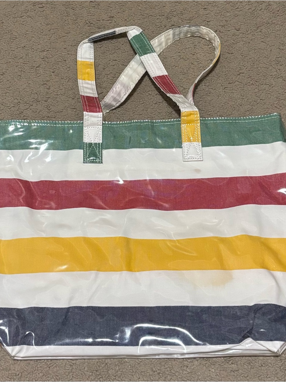 Used - HBC Iconic Stripes Waterproof  Large Capacity Tote Bag